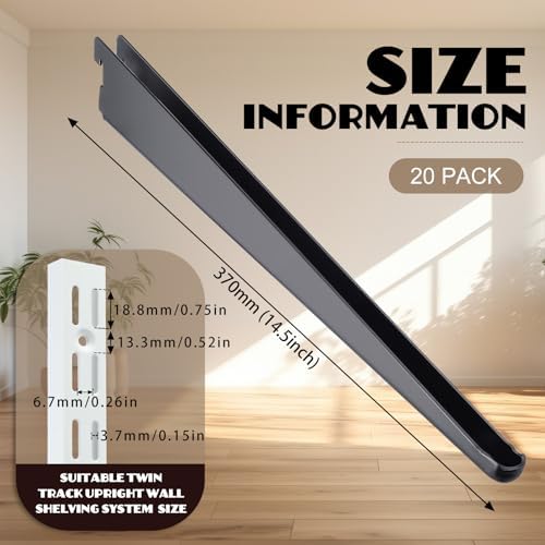croblissful 20 pcs adjustable shelf brackets for double shown in use