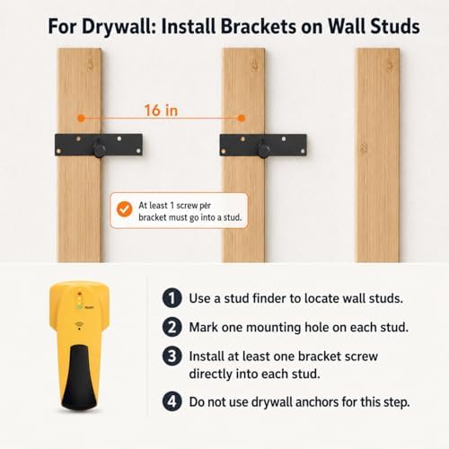 floating shelf brackets, 10 inch hidden shelf brackets, package contents