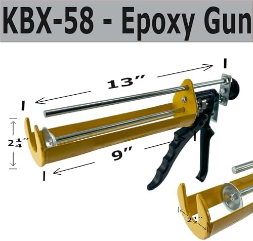 kbx58 caulk/adhesive epoxy dispenser 400ml 3:1 mix 26:1, close-up detail