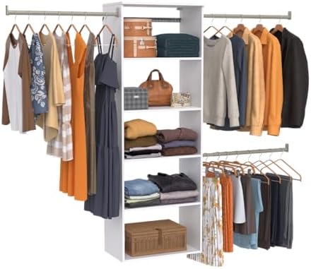 closetmaid suitesymphony hanging closet kit includes (1) tower, side view
