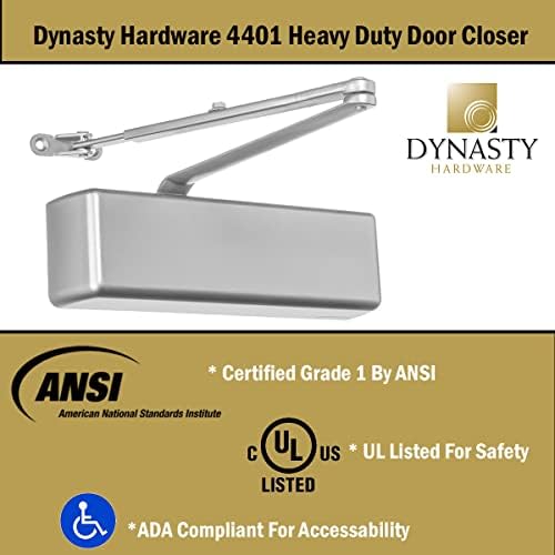 dynasty 4401 series door closer, sprayed aluminum, spring, package contents