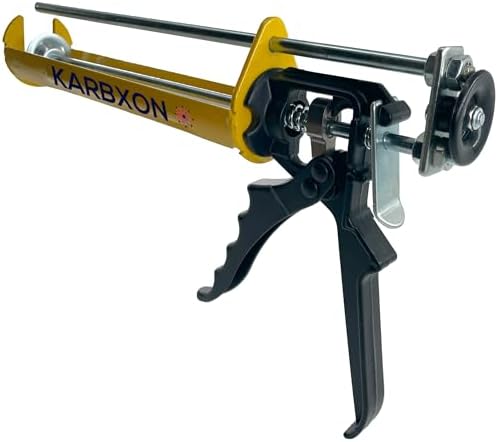 kbx58 caulk/adhesive epoxy dispenser 400ml 3:1 mix 26:1 showing dimensions