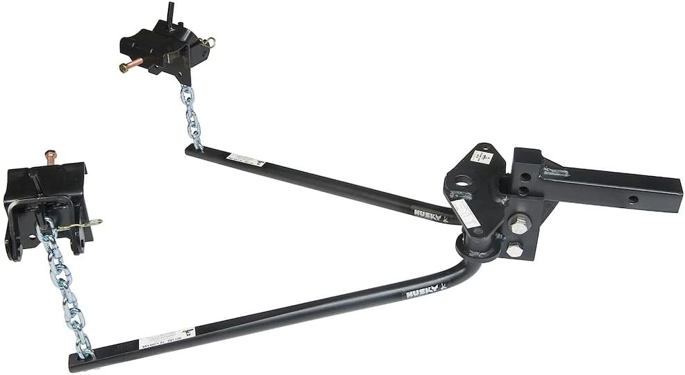 Husky 31421 Round Bar Weight Distribution Hitch with Bolt-Together Ball Mount/Shank Assembly 600 Lbs Max Tongue