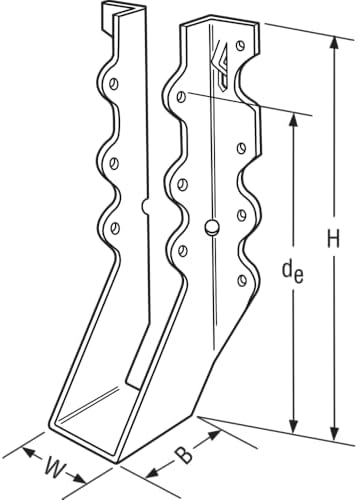 simpson strong-tie lu28 light face-mount joist hanger, view 10