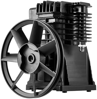 vevor air compressor pump head, 3hp 5.8cfm @, side view