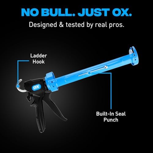 ox pro 29 oz caulking gun - heavy, package contents