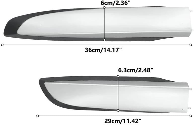 Roof Racks Boxes 4PCS ABS Roof Rack Cover for Toyota for RAV4 for XA40 2013-2018 Luggage Racks Rail End Shell Replacement Part Accessories Car Roof Bars