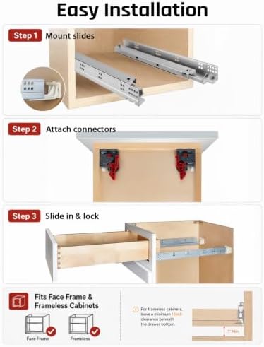 21 inch undermount drawer slides soft close 1, view 9