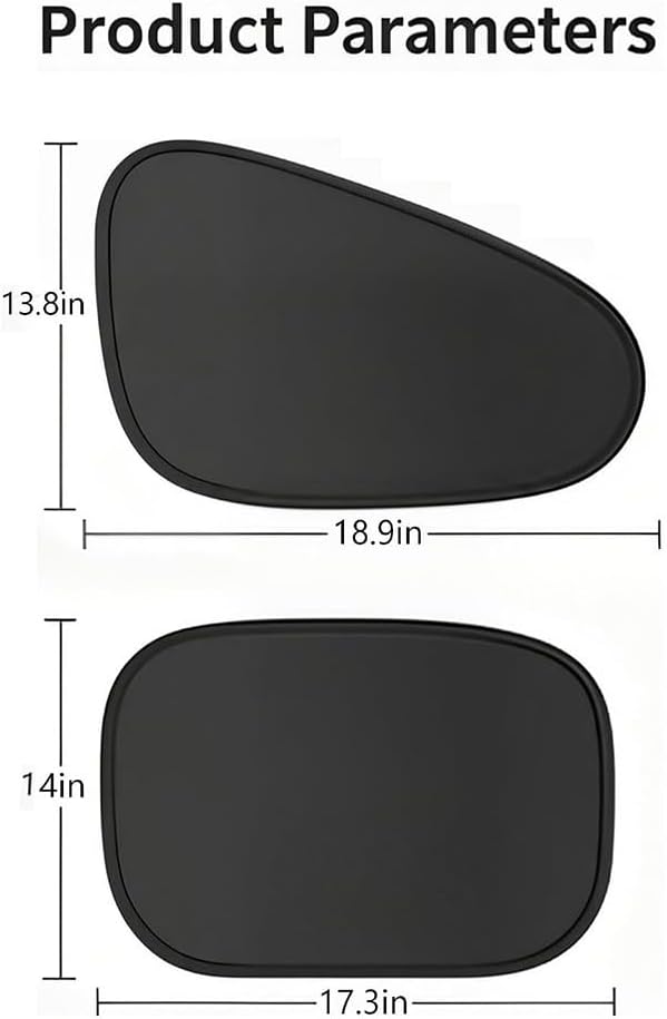 Universal Car Side Window Sun Shades, Car Side Window Sun Shade, UV Protection Heat Blocking, No Adhesive Static Cling, Glare Reduction Privacy Sun Visor (Front Window)