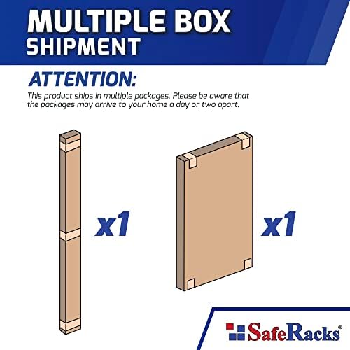 saferacks 4x6 overhead garage storage rack, white, 12"-21" shown in use