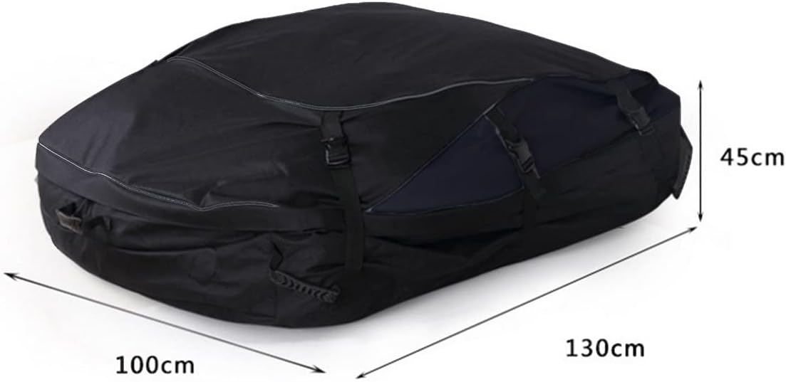 Car Top Roof Rear Trunk SUV Cargo Luggage Baggage Bag Waterproof Rooftop Black Storage Travel