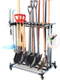 garden tool storage rack with wheels heavy-duty organizer, main product view