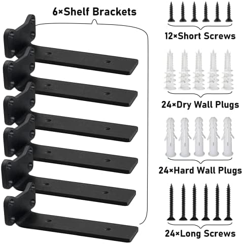floating shelf brackets heavy duty industrial l shelf, package contents