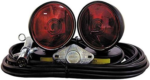 TL257M, Magnetic Tow Lights with 30' Cord and 4 Prong Round Plug for Tow Truck, Rollback, Wrecker