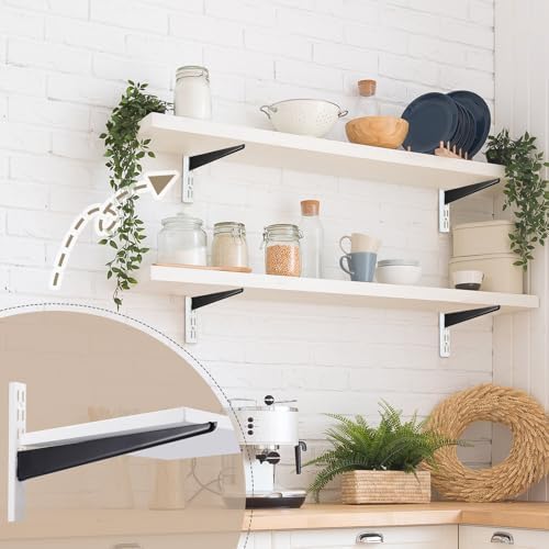 croblissful 20 pcs adjustable shelf brackets for double showing dimensions
