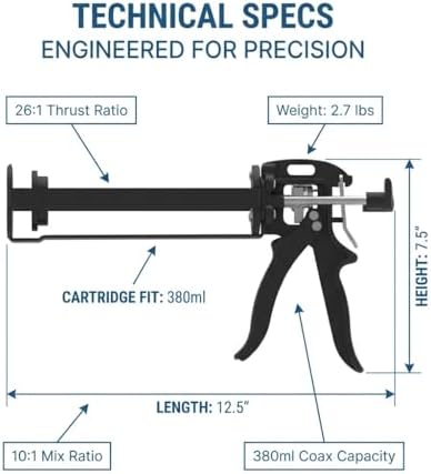 226 series heavy duty caulking gun – 13oz shown in use
