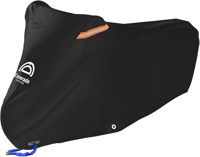 Motorcycle Cover Waterproof Outdoor 80 inches Length All Season Universal by COVERADOAUTO