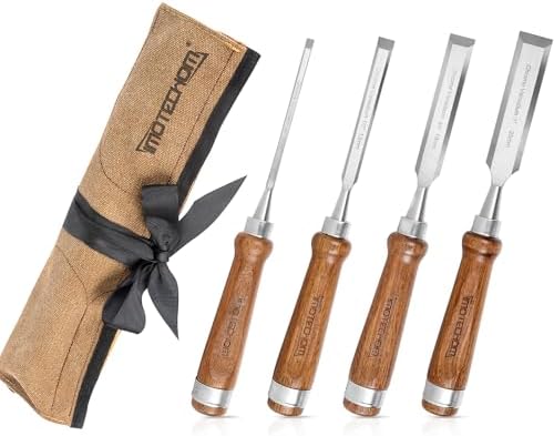 4-piece wood chisel set for woodworking, sharp cr-v, main product view