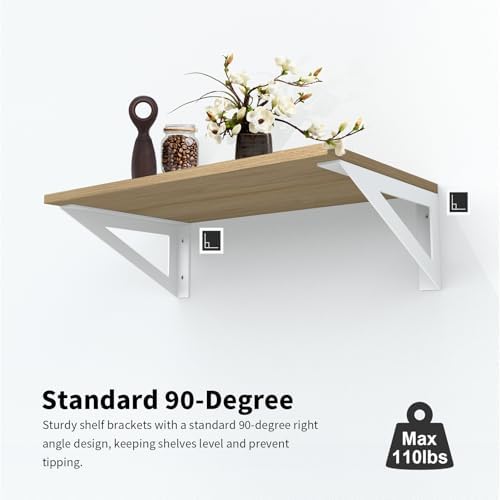 brata white shelf brackets 10 inch, brackets for shown in use