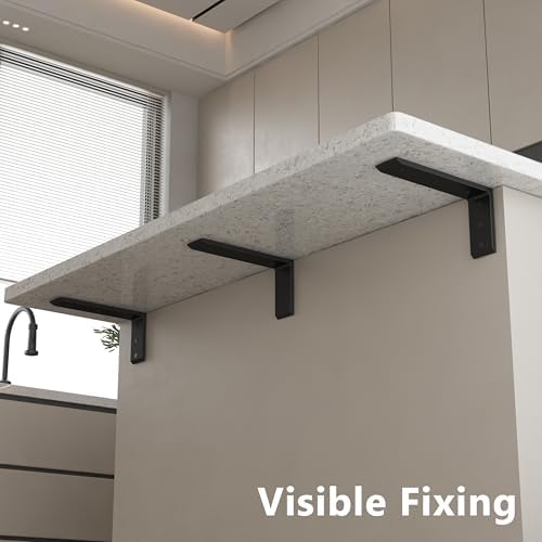neodrop 4-pack 12 inch countertop support brackets, heavy showing dimensions