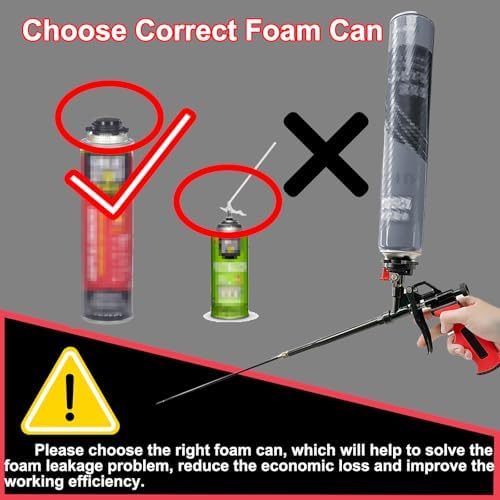 25in extended spray foam insulation gun-ptfe coated professional shown in use