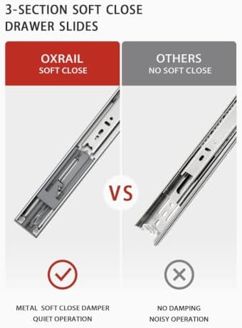 soft close drawer slides 22 inch side mount, close-up detail