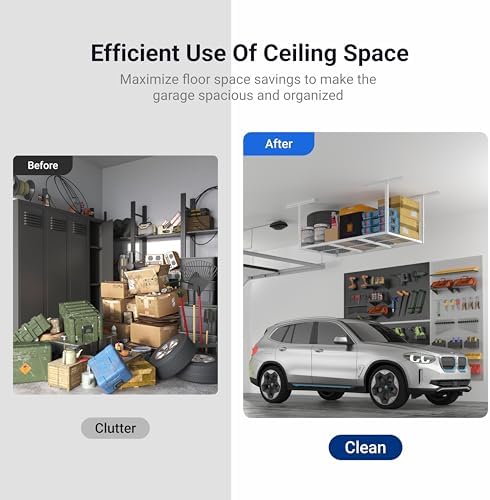 fleximounts 3x6 overhead garage storage adjustable ceiling rack, package contents