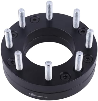 Black Forged 5x5.5 to 8x6.5 Wheel Adapters 2 Inch 14x1.5 Studs Compatible with Dodge-Ford-Ram 5 Lug 5x139.7 Truck Converted to 8 Lug 8x165.1 Rims - Pack of 4