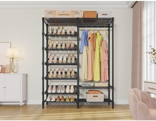 vipek s20 heavy duty clothes rack with 7-tiers on a desk or shelf