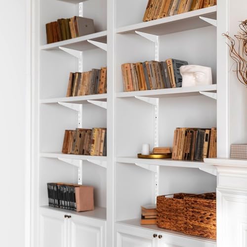 vevor shelf pilaster, 60-inch 5 pack, dual track, front angle view