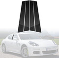 BASIKER Fit for 2010-2016 Porsche Panamera Door Pillar Trim, Door Window B Pillar Glossy Black Post Cover, Strong Toughness PC Material, Door Pillar Moldings Set