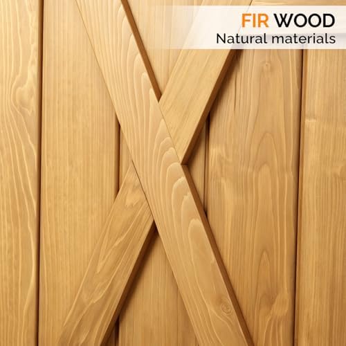 vingli upgraded outdoor wooden storage shed, extra large showing dimensions