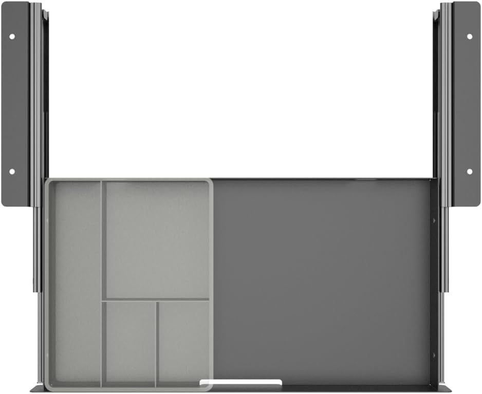 under desk slide out pencil drawer storage organizer showing dimensions