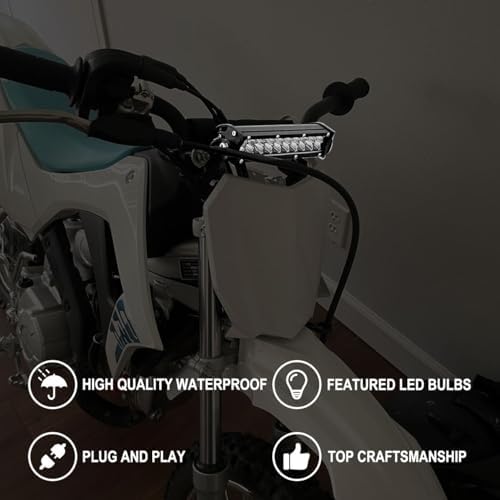 motorcycle led light bar & on-off switch headlight on a desk or shelf