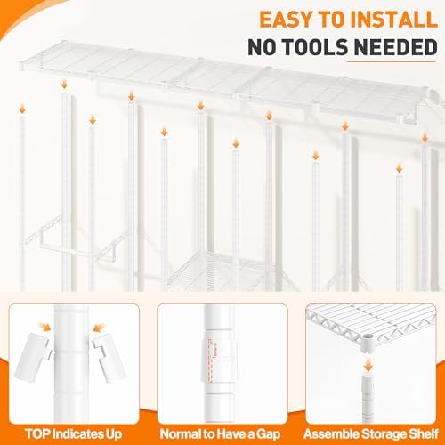 raybee clothes rack with cover, portable closet 1200lbs showing dimensions