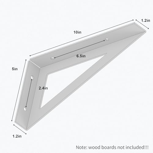 brata white shelf brackets 10 inch, brackets for on a desk or shelf