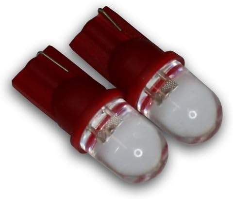 LEDGB-T10-R1 Glove Box LED Light Bulbs T10 Wedge, 1 LED Red 2-pc Set