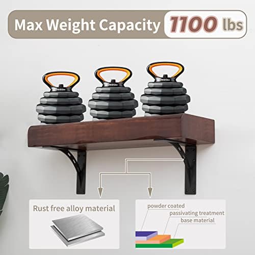 12"x10"x2.5" heavy duty shelf brackets, max load 1100, close-up detail