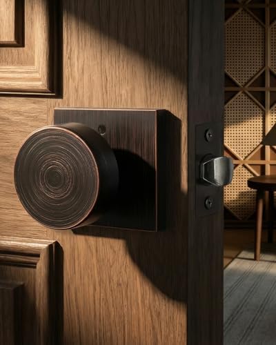 goldenwarm oil rubbed bronze door knobs interior privacy shown in use