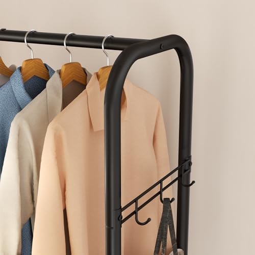 singaye wardrobe standing closet clothing rack with shelf on a desk or shelf