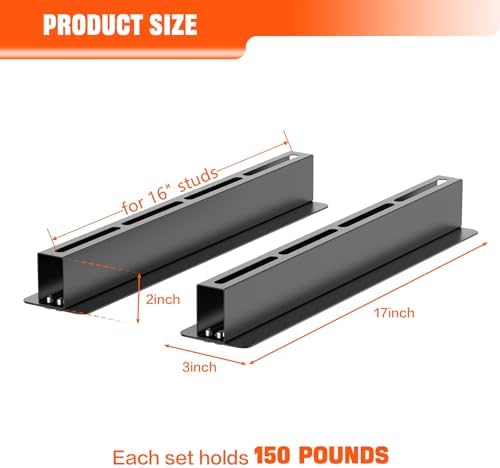 torack garage 16" studs ceiling bin storage rack showing dimensions