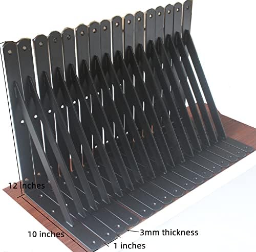 l12 x h 8" black heavy duty shelf shown in use