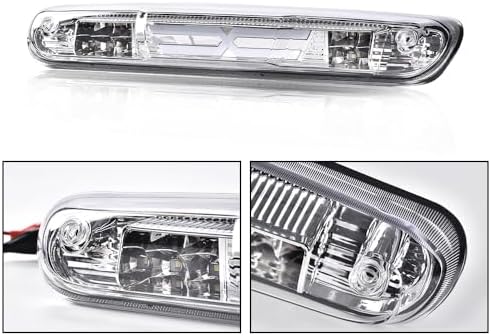 G-PLUS LED 3rd Brake Light, Fit Chevy Silverado/GMC Sierra 2007-2014 Type X | LED Third Bar Brake/Cargo Light Clear lens Chrome Housing Amber Reflector
