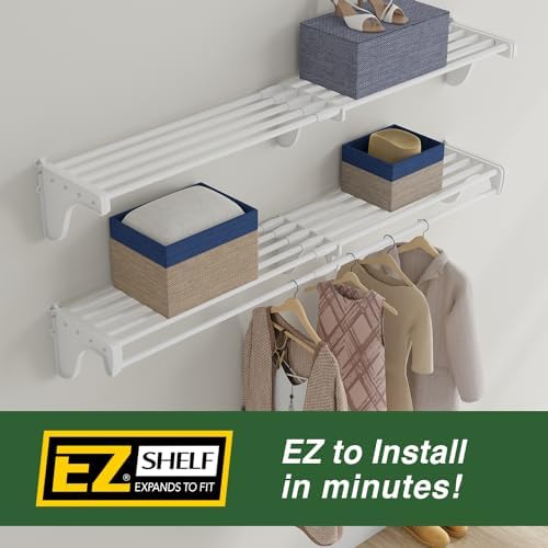 ez shelf-expandable-closet shelf (no hanging rod)- 42.5” to, package contents