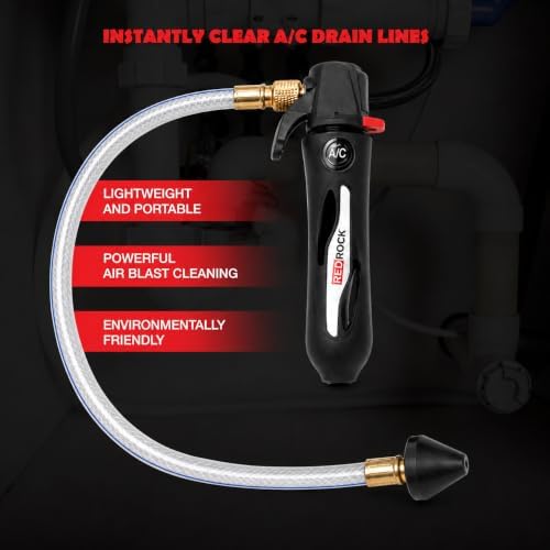 redrock gallo drain gun with 5 unthreaded co2 on a desk or shelf