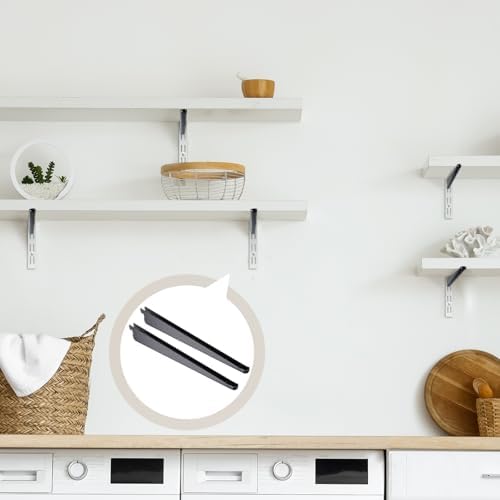 croblissful 20 pcs adjustable shelf brackets for double, side view