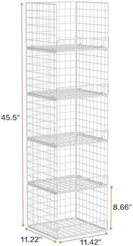5-tier stackable closet organizers and storage baskets, closet, view 9