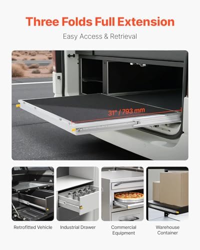 vevor heavy duty drawer slides 30 inch 500 showing dimensions