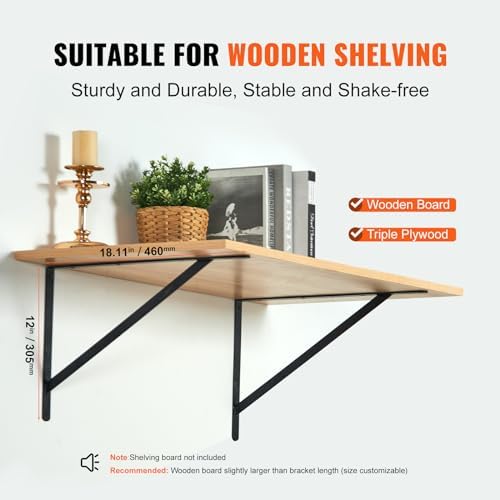 vevor shelf support, 18x12 in set of 12, close-up detail