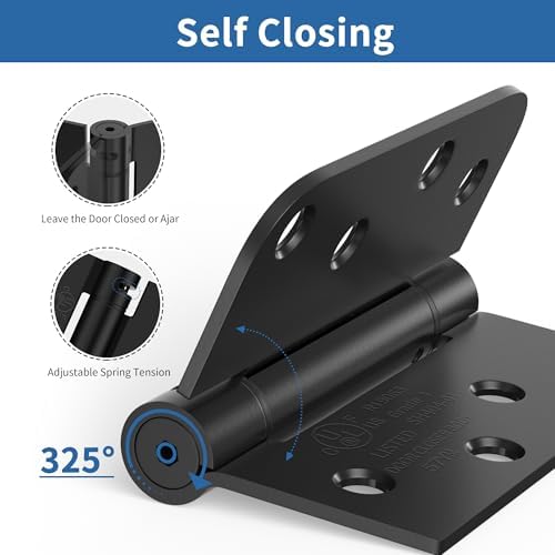 4 inch self closing door hinges, spring hinges, close-up detail